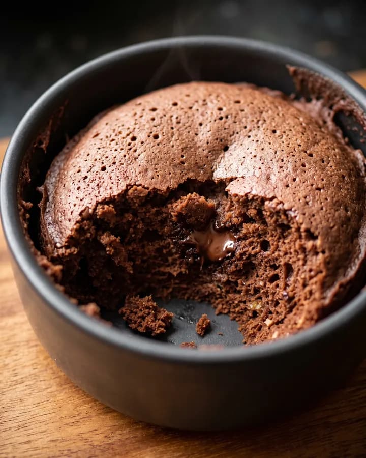 Illustration of a chocolate banana bowl cake